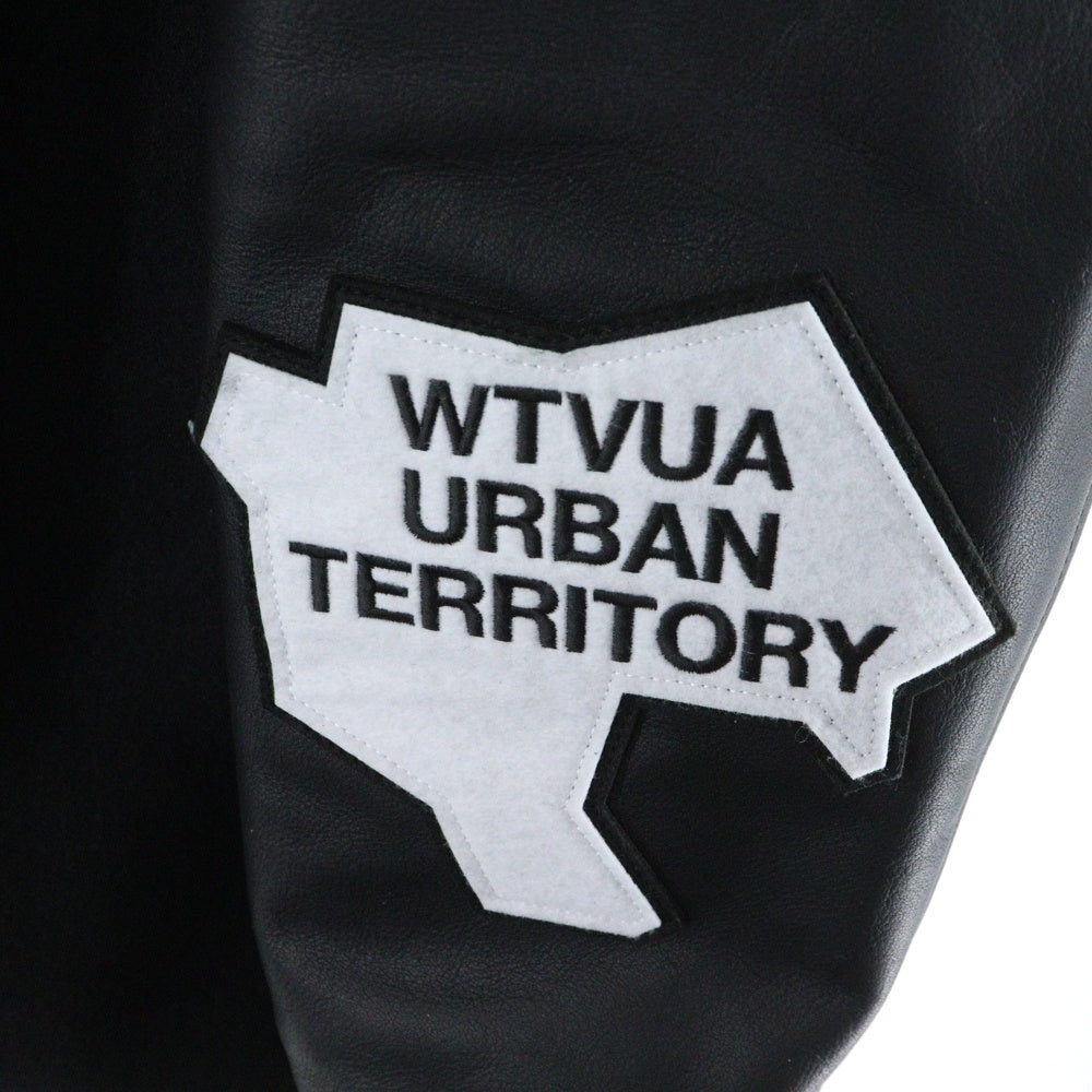 RATS(ラッツ) ×NEIGHBORHOOD×WTAPS 20th LEATHER X MELTON COMBINATION JACKET レザー×メルトン コンビネーションジャケット スタジャン ブラック SPJ-0102