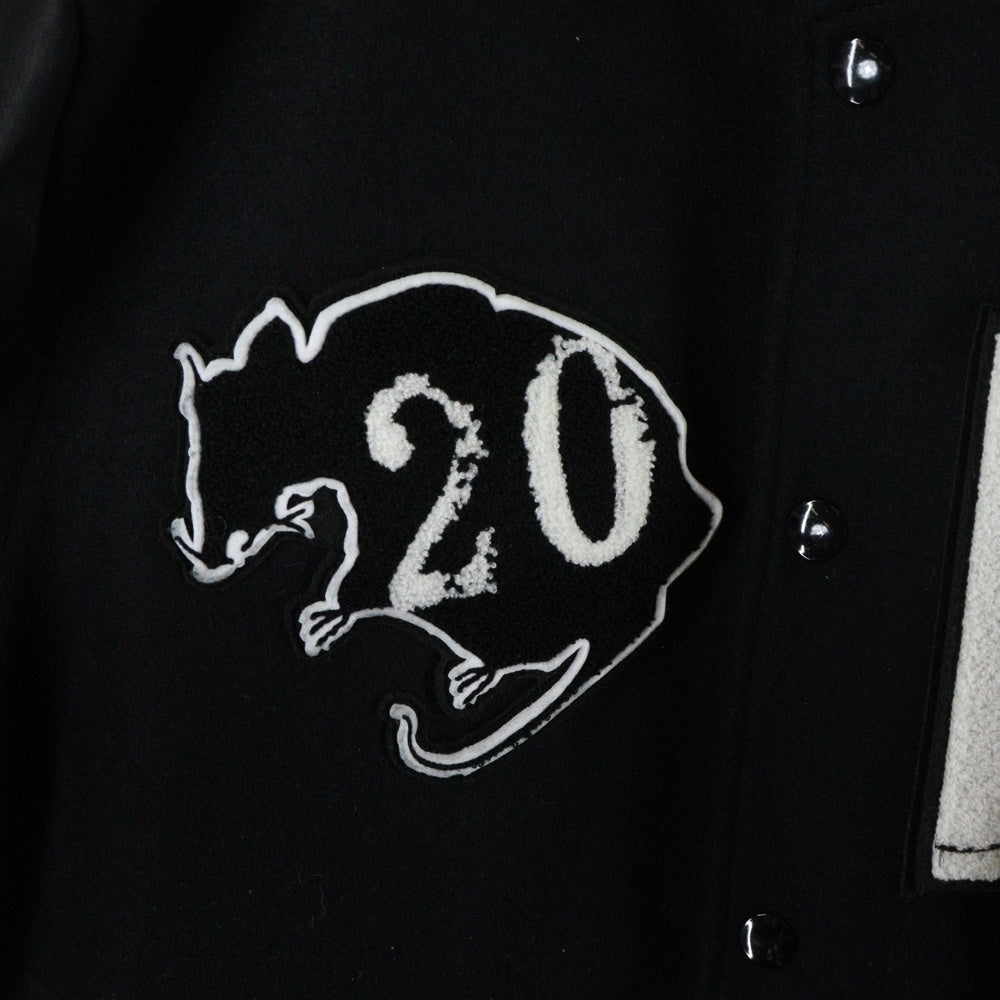 RATS(ラッツ) ×NEIGHBORHOOD×WTAPS 20th LEATHER X MELTON COMBINATION JACKET レザー×メルトン コンビネーションジャケット スタジャン ブラック SPJ-0102