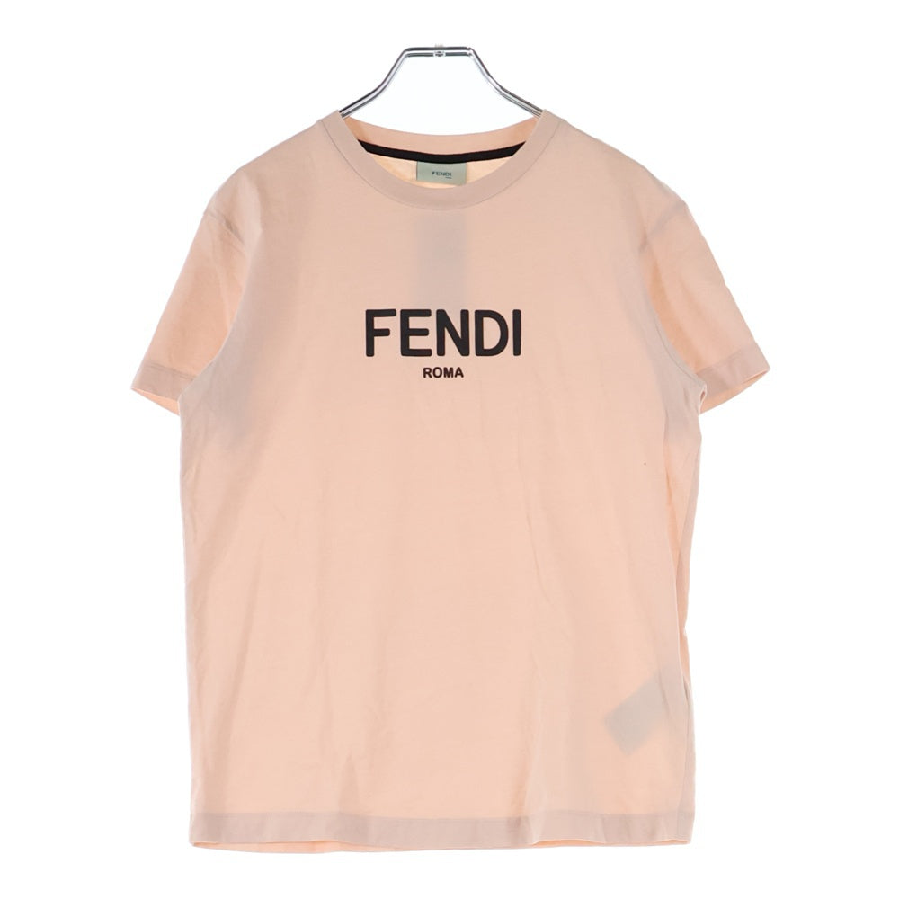 FENDI(フェンディ) フロントロゴ クルーネック半袖Tシャツ カットソー キッズ ピンク JUI026 AEXL