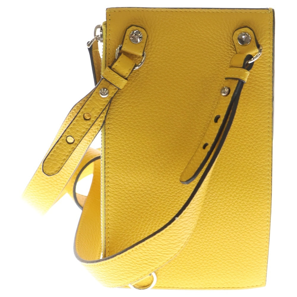FENDI(フェンディ) スマホホルダー レザーショルダーポーチ イエロー 7AS034 レディース