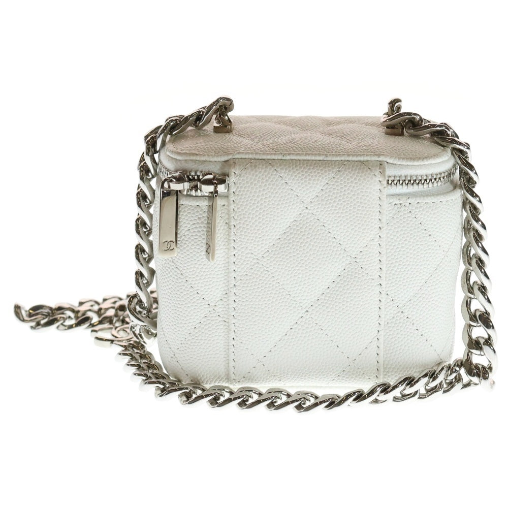 CHANEL(シャネル) マトラッセ ミニヴァニティー チェーンショルダーバッグ ホワイト AP2718 レディース