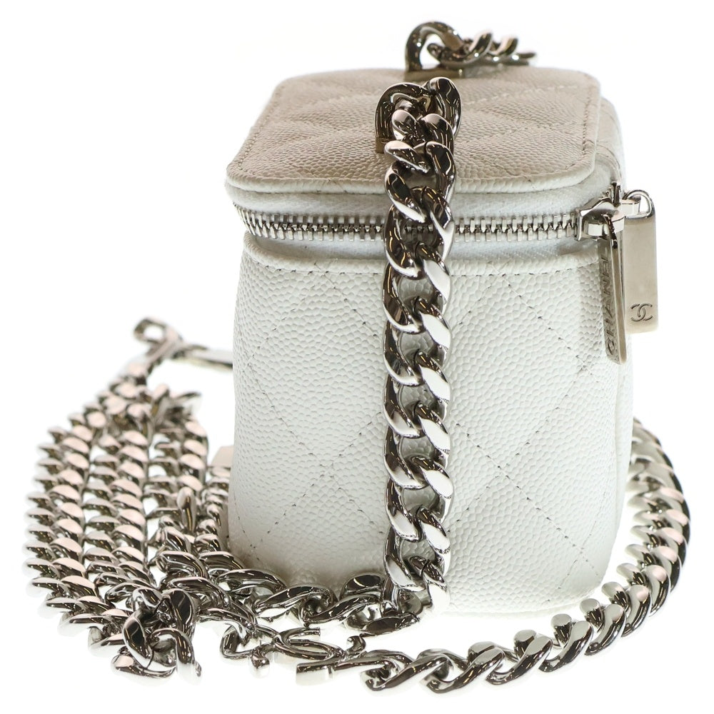CHANEL(シャネル) マトラッセ ミニヴァニティー チェーンショルダーバッグ ホワイト AP2718 レディース