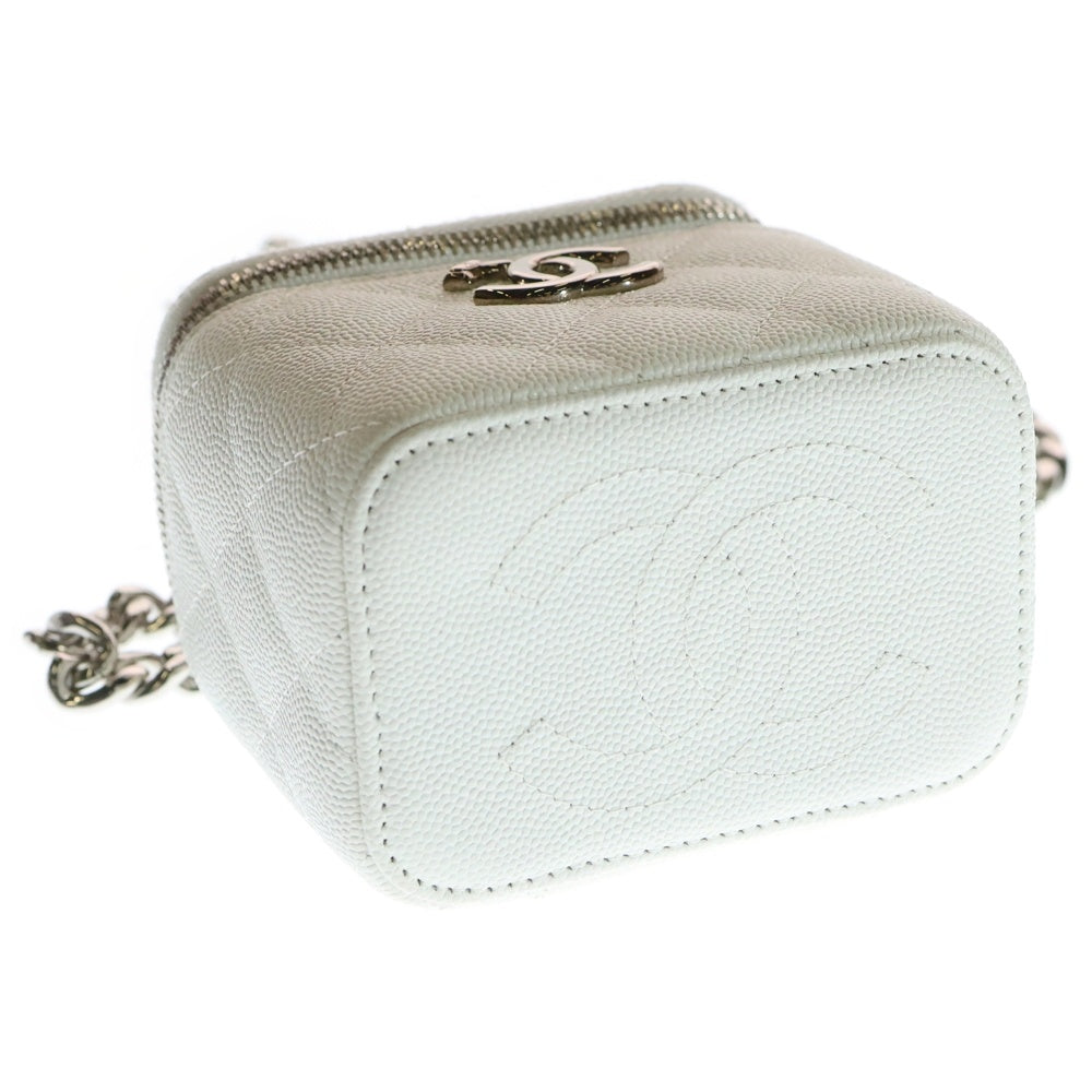 CHANEL(シャネル) マトラッセ ミニヴァニティー チェーンショルダーバッグ ホワイト AP2718 レディース