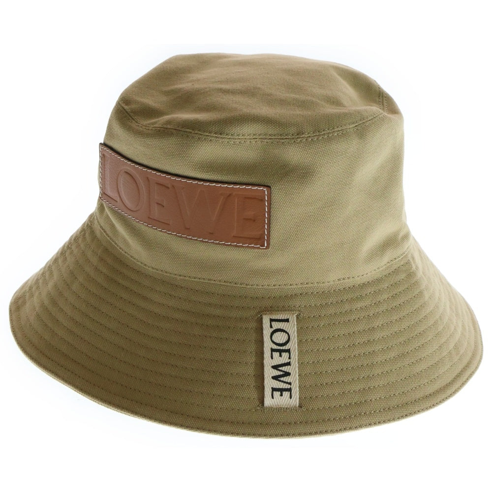 LOEWE(ロエベ) ×PAULA'S IBIZA パウラズイビザ フィッシャーマン コットンバケットハット 帽子 ベージュ K820HF1X24 レディース