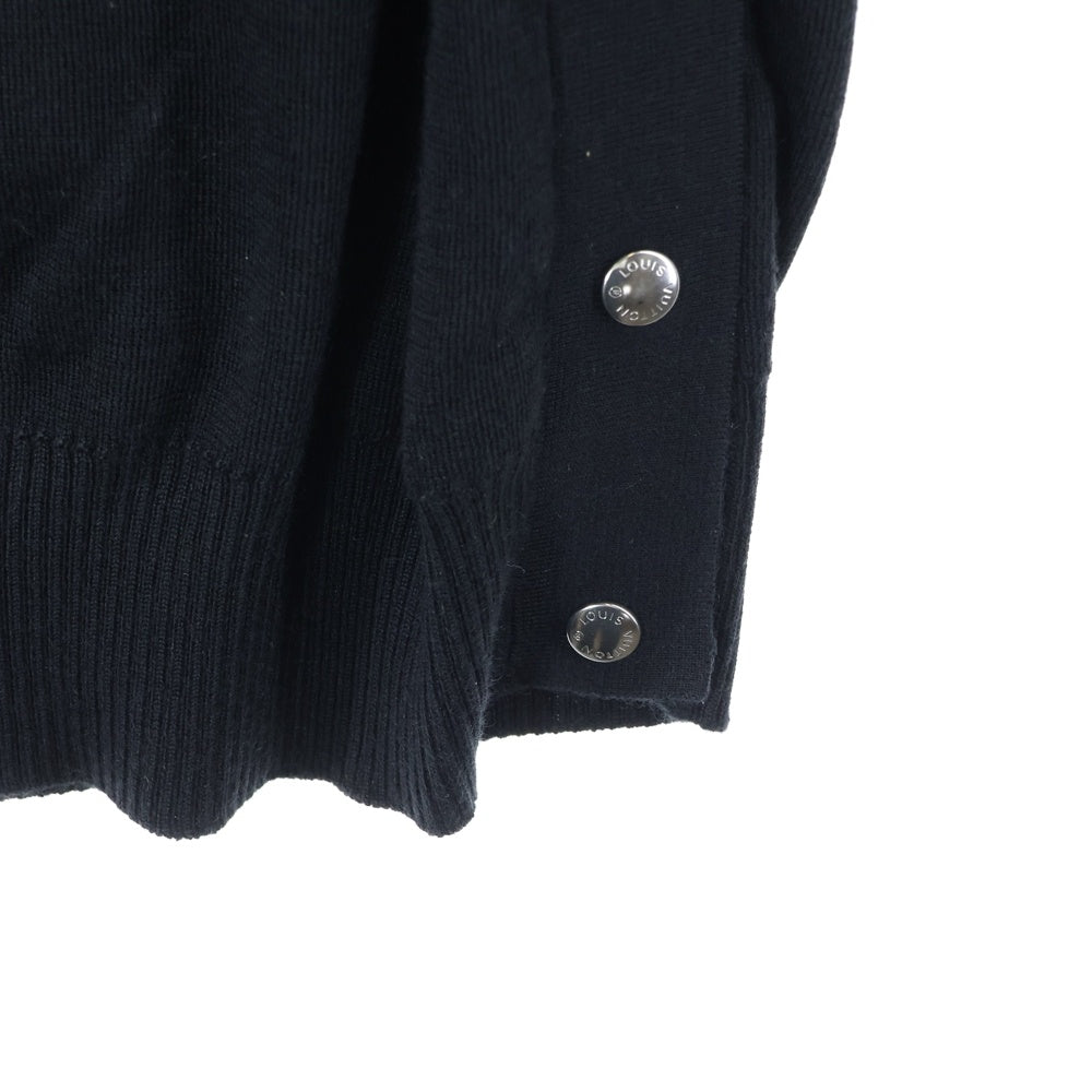 LOUIS VUITTON(ルイヴィトン) 17AW サイドスナップ ショートスリーブ ウールワンピース ドレス レディース ブラック RW172W MTS FDKD18