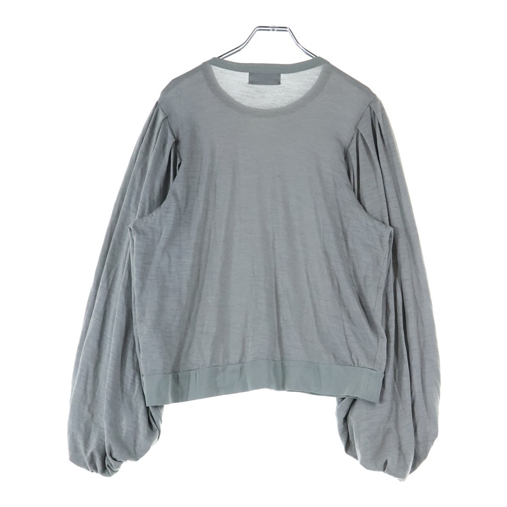 kolor(カラー) パフスリーブ クルーネック 長袖Tシャツ カットソー グレー レディース 24SCL-T04203