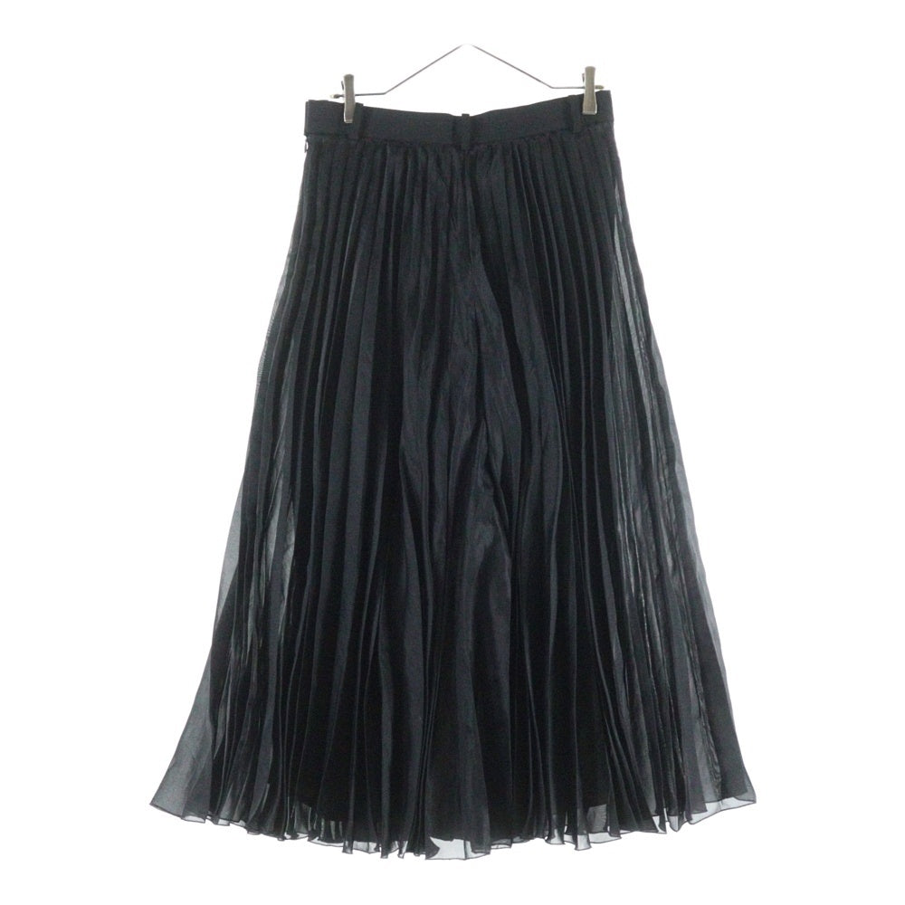 Sacai(サカイ) 22AW Organza Pants プリーツ加工 オルガンザ ワイドパンツ ブラック レディース 22-06370