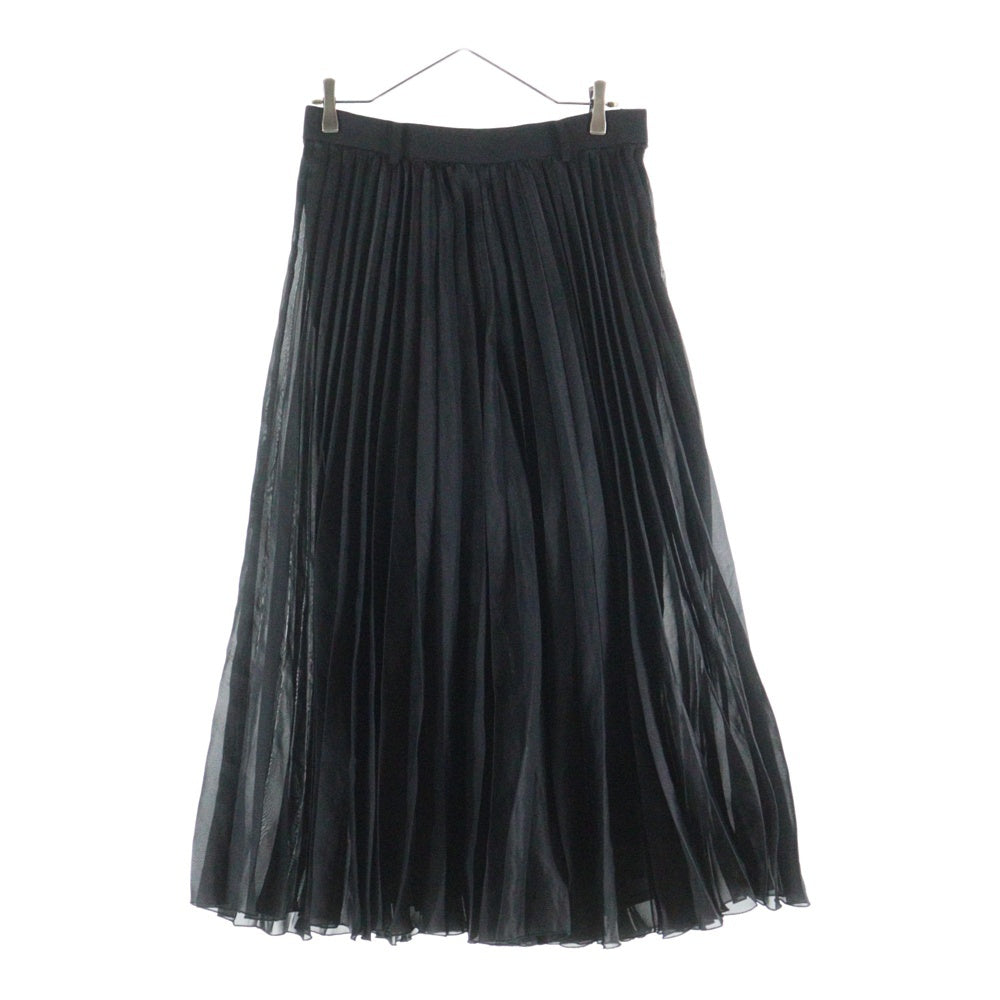 Sacai(サカイ) 22AW Organza Pants プリーツ加工 オルガンザ ワイドパンツ ブラック レディース 22-06370