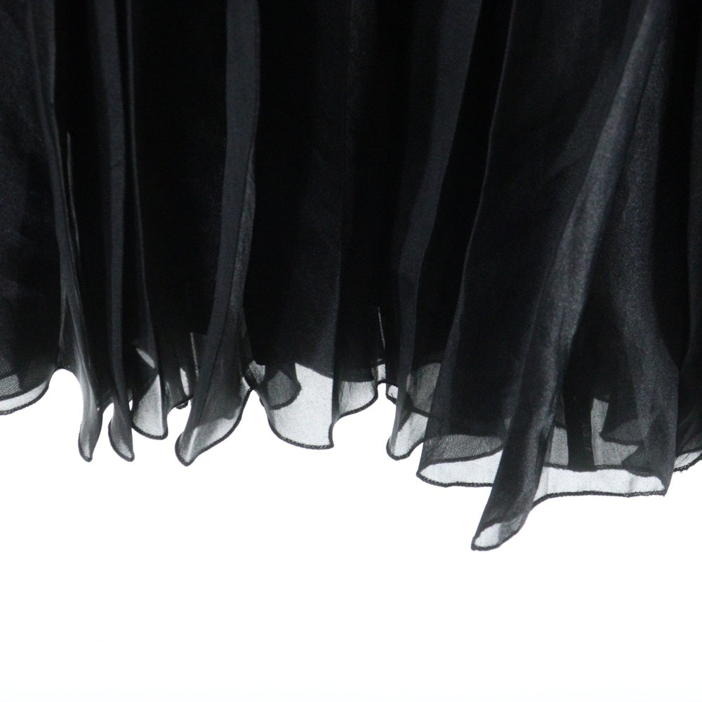 Sacai(サカイ) 22AW Organza Pants プリーツ加工 オルガンザ ワイドパンツ ブラック レディース 22-06370