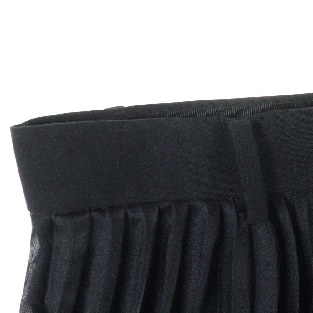 Sacai(サカイ) 22AW Organza Pants プリーツ加工 オルガンザ ワイドパンツ ブラック レディース 22-06370