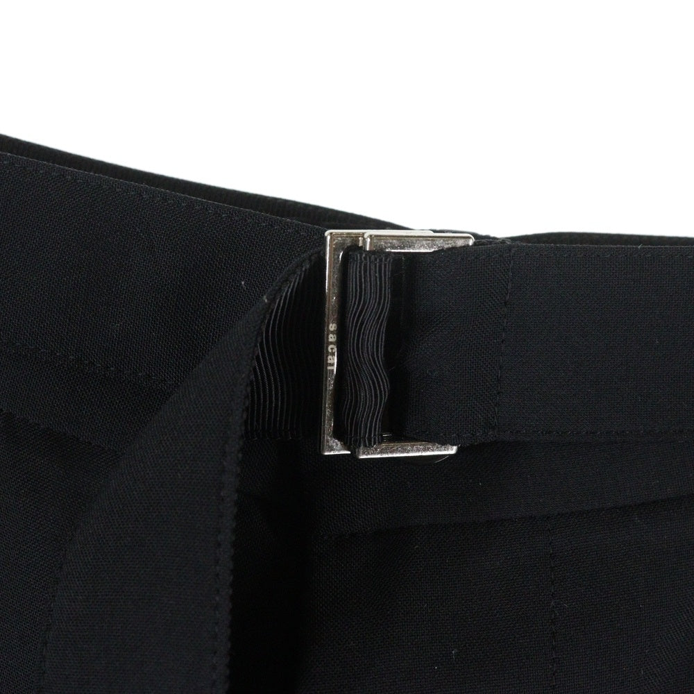 Sacai(サカイ) 23SS Suiting Pants ベルト付き カーゴ スラックスパンツ ブラック レディース 23-06927
