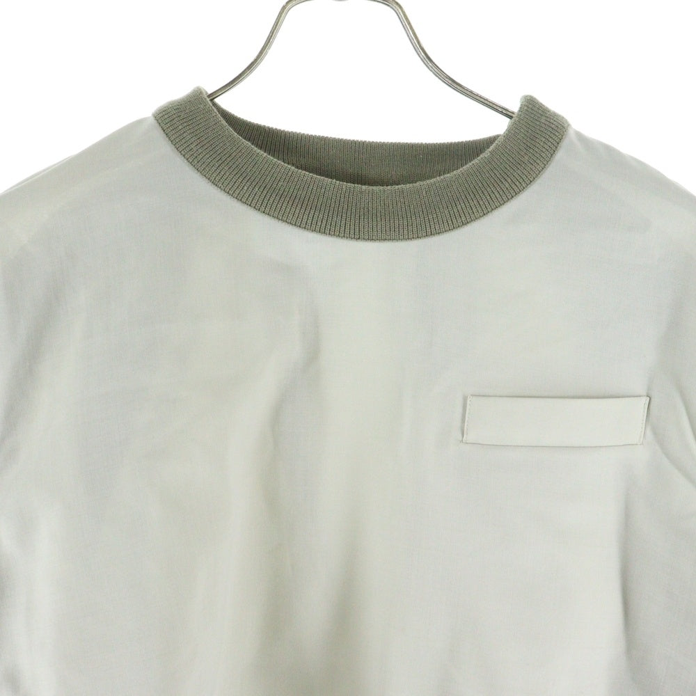 Sacai(サカイ) 23SS Suiting X Nylon Twill Pullover ナイロン ツイル プルオーバー スウェットトレーナー カーキ レディース 23-06620