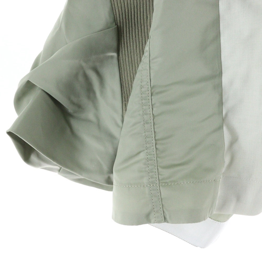 Sacai(サカイ) 23SS Suiting X Nylon Twill Pullover ナイロン ツイル プルオーバー スウェットトレーナー カーキ レディース 23-06620