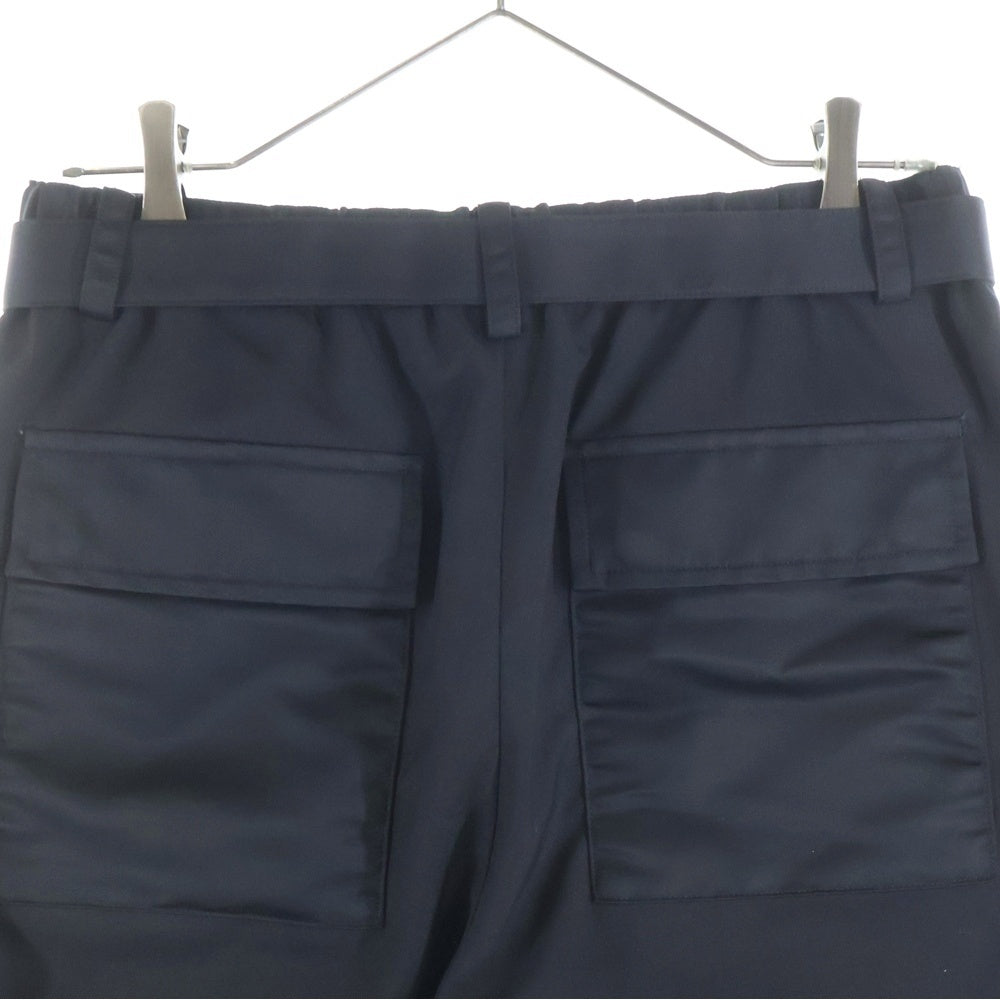 Sacai(サカイ) 23SS Suiting Pants ベルト付き カーゴ スラックスパンツ ブラック レディース 24-07512