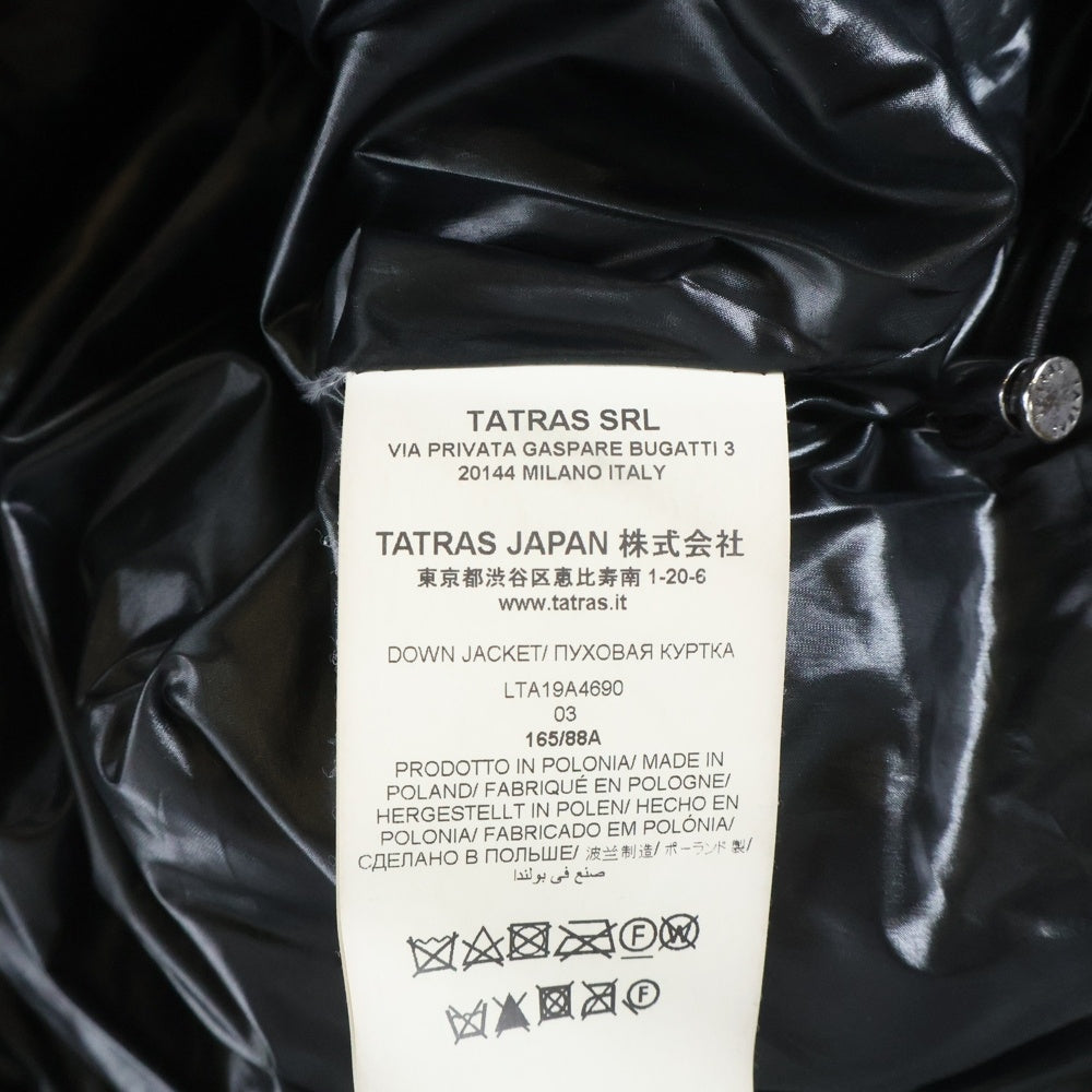 TATRAS(タトラス) DRENA ドレーナ フーデッド ダウンジャケット ブラック レディース LTA19A4690
