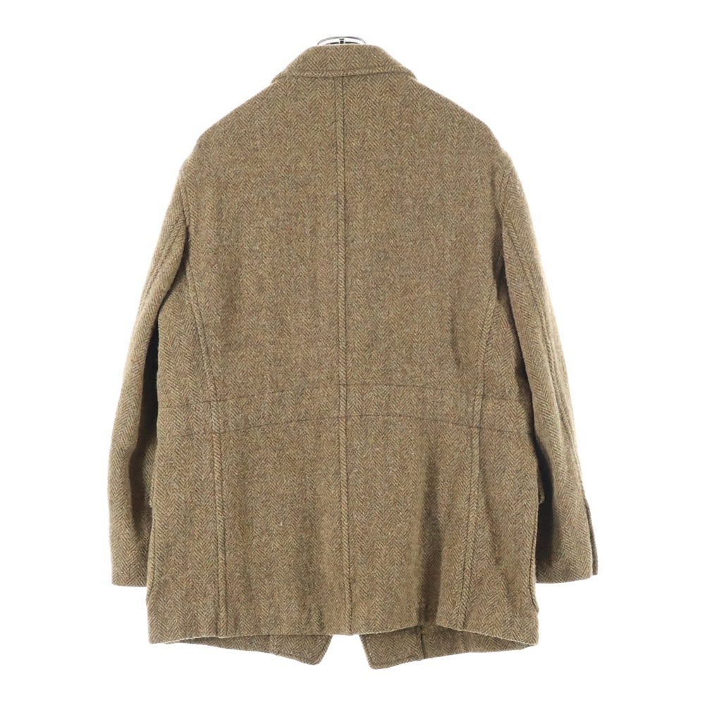 NICOLE(ニコル) ウールキュプラ ヘリンボーン テーラードジャケット ブラウン MN3309