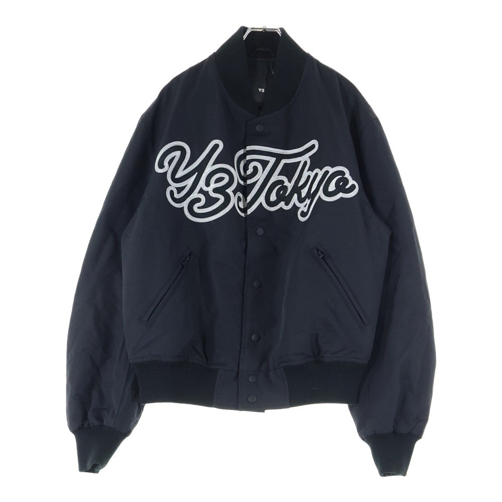 Y-3(ワイスリー) TEAM JACKET BLACK チームジャケット ロゴデザイン ナイロンブルゾン ブラック IQ2142