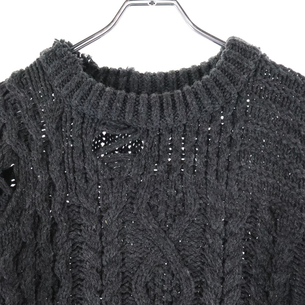 NEIGHBORHOOD(ネイバーフッド) 23AW PATCHWORK SAVAGE SWEATER パッチワーク サベージ ニット セーター グレー 232FUNH‐KNM01