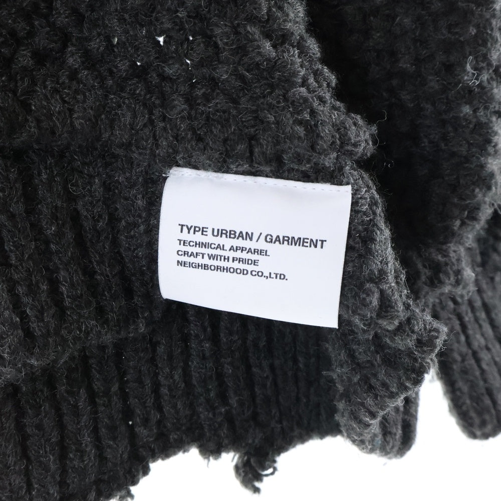NEIGHBORHOOD(ネイバーフッド) 23AW PATCHWORK SAVAGE SWEATER パッチワーク サベージ ニット セーター グレー 232FUNH‐KNM01