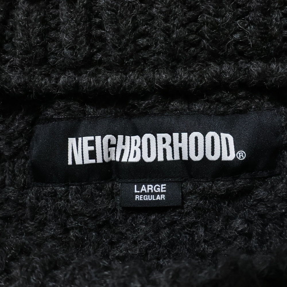NEIGHBORHOOD(ネイバーフッド) 23AW PATCHWORK SAVAGE SWEATER パッチワーク サベージ ニット セーター グレー 232FUNH‐KNM01