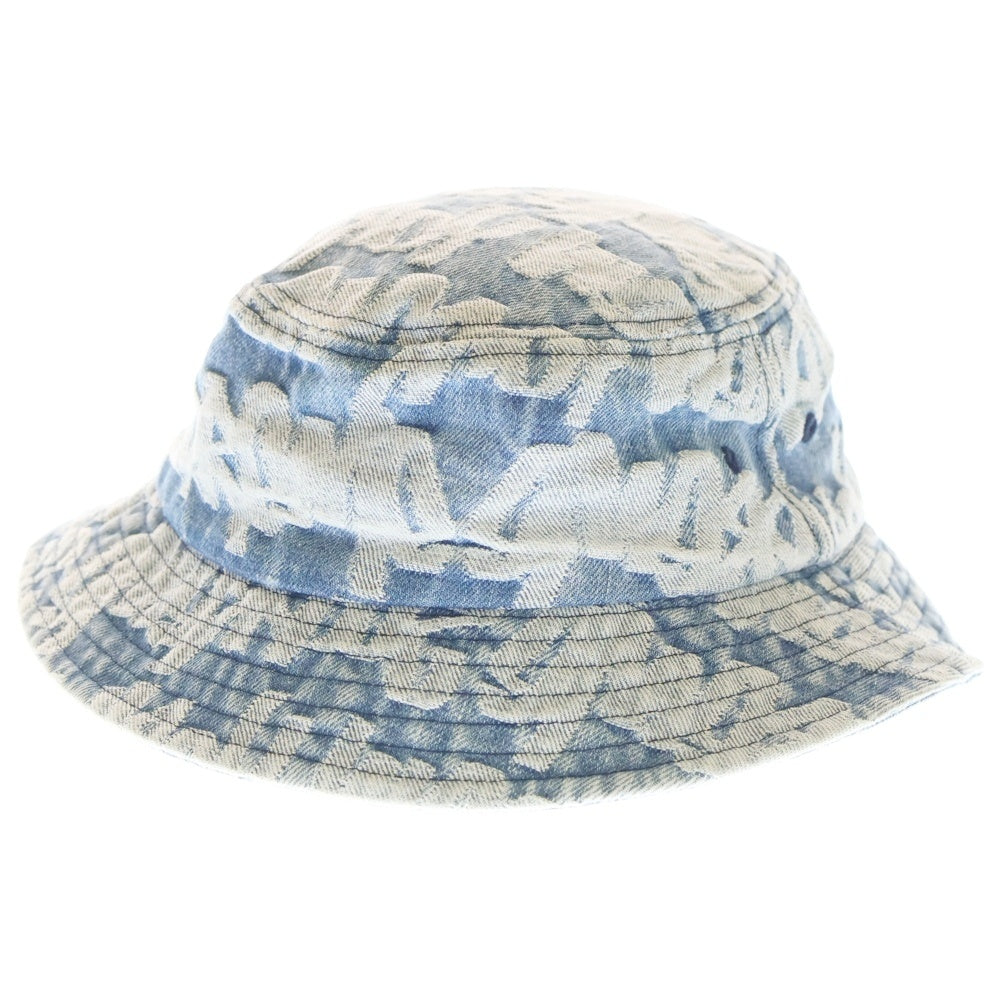 SUPREME(シュプリーム) 22SS Fat Tip Jacquard Denim Crusher ファットジップ ジャガード デニム クラッシャー バケットハット インディゴ
