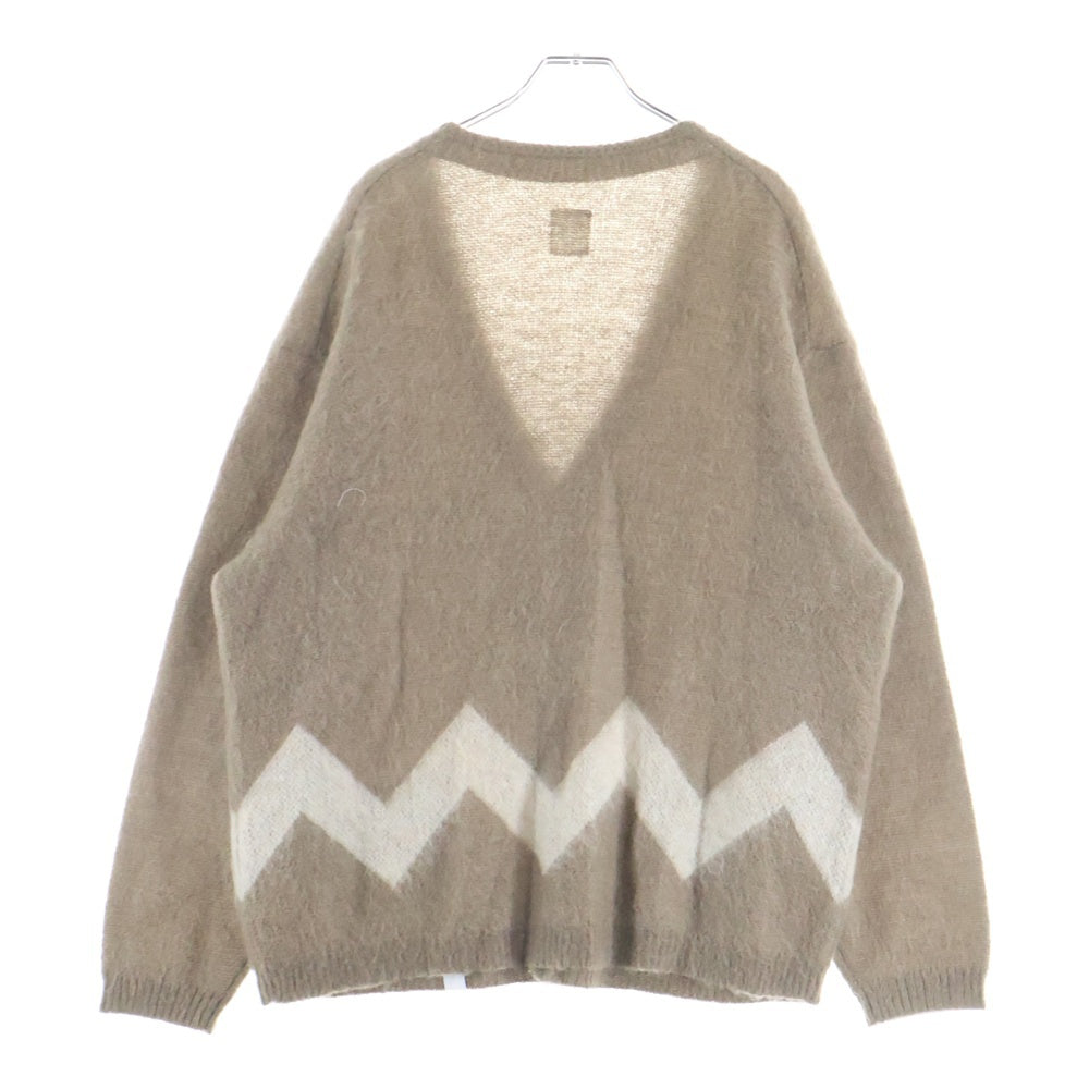 BEDWIN & THE HEARTBREAKERS(ベドウィンアンドザハートブレーカーズ) モヘア ニット カーディガン カーキ