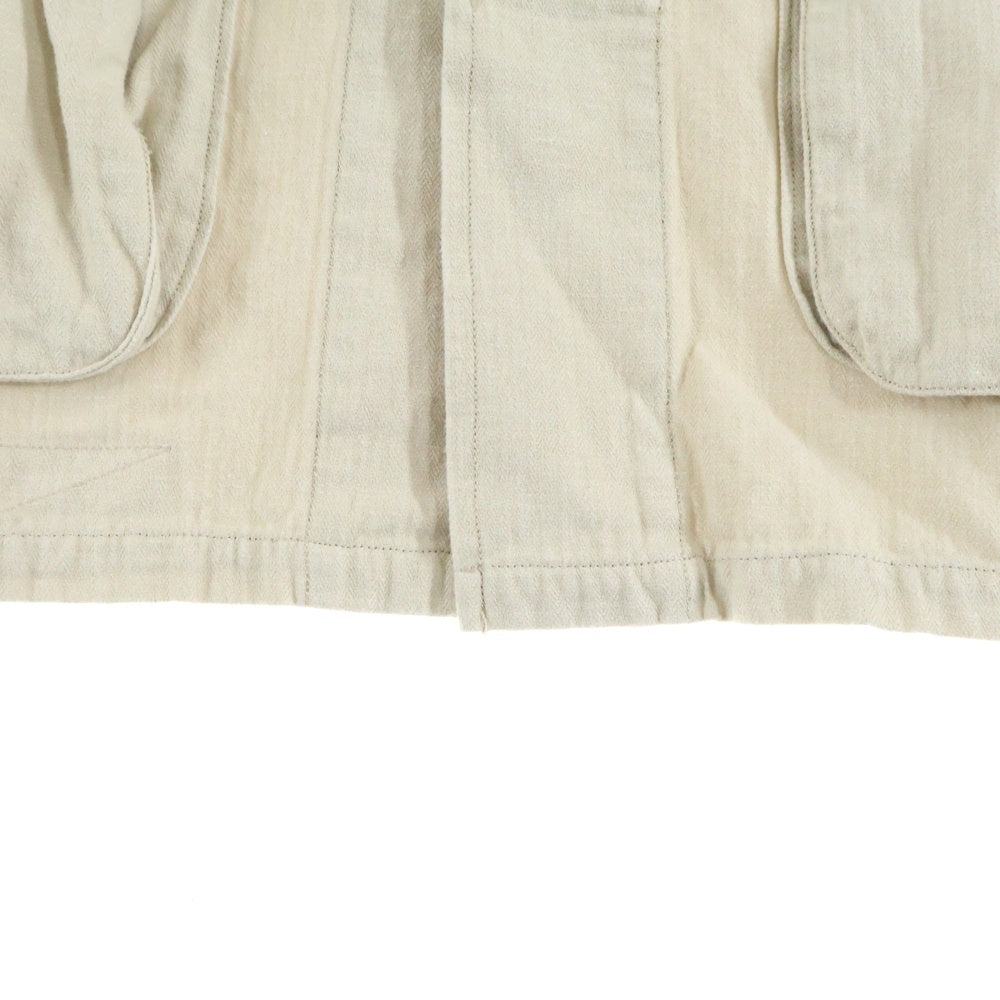 RRL(ダブルアールエル) 23SS × Ron Herman Cotton Linen Jacket ロンハーマン コットン リネンシャツ ジャケット アイボリー