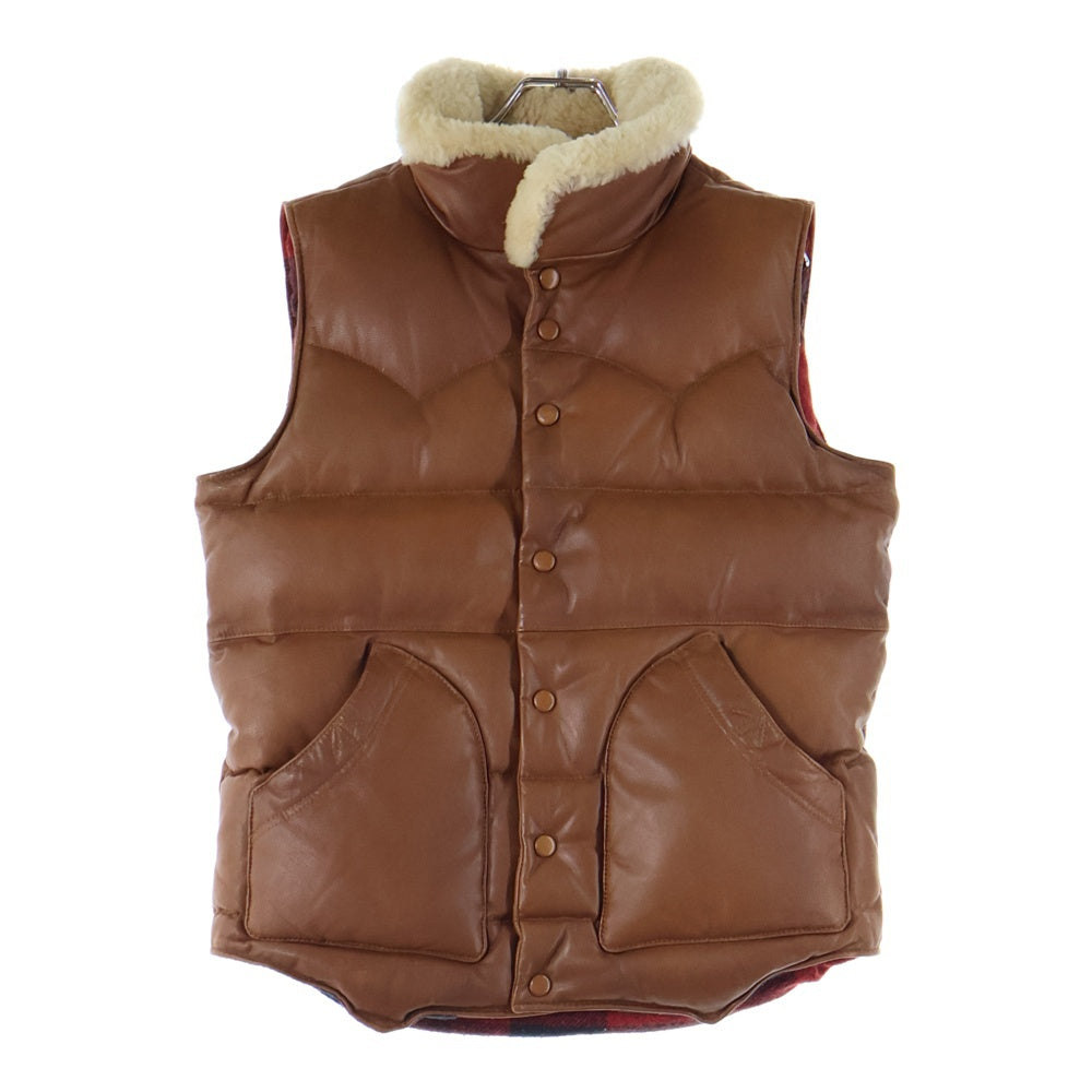 T.M.T(ティーエムティー) ゴートレザー ムートンボアベスト ジャケット ブラウン TJK-F1103