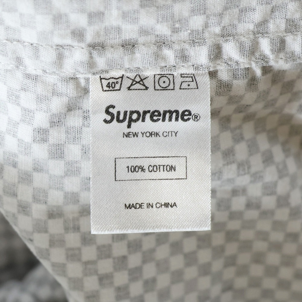 SUPREME(シュプリーム) ギンガムチェック ボタンダウン 長袖シャツ ブラック/ホワイト
