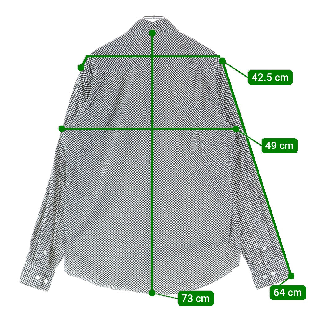 SUPREME(シュプリーム) ギンガムチェック ボタンダウン 長袖シャツ ブラック/ホワイト