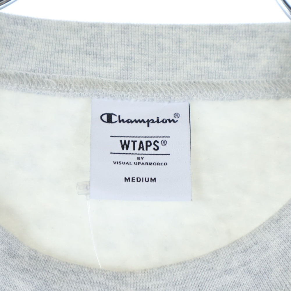WTAPS(ダブルタップス) 24AW ×Champion Academy Crew Neck チャンピオン アカデミー フロントプリント クルーネック スウェット トレーナー グレー C8-B024