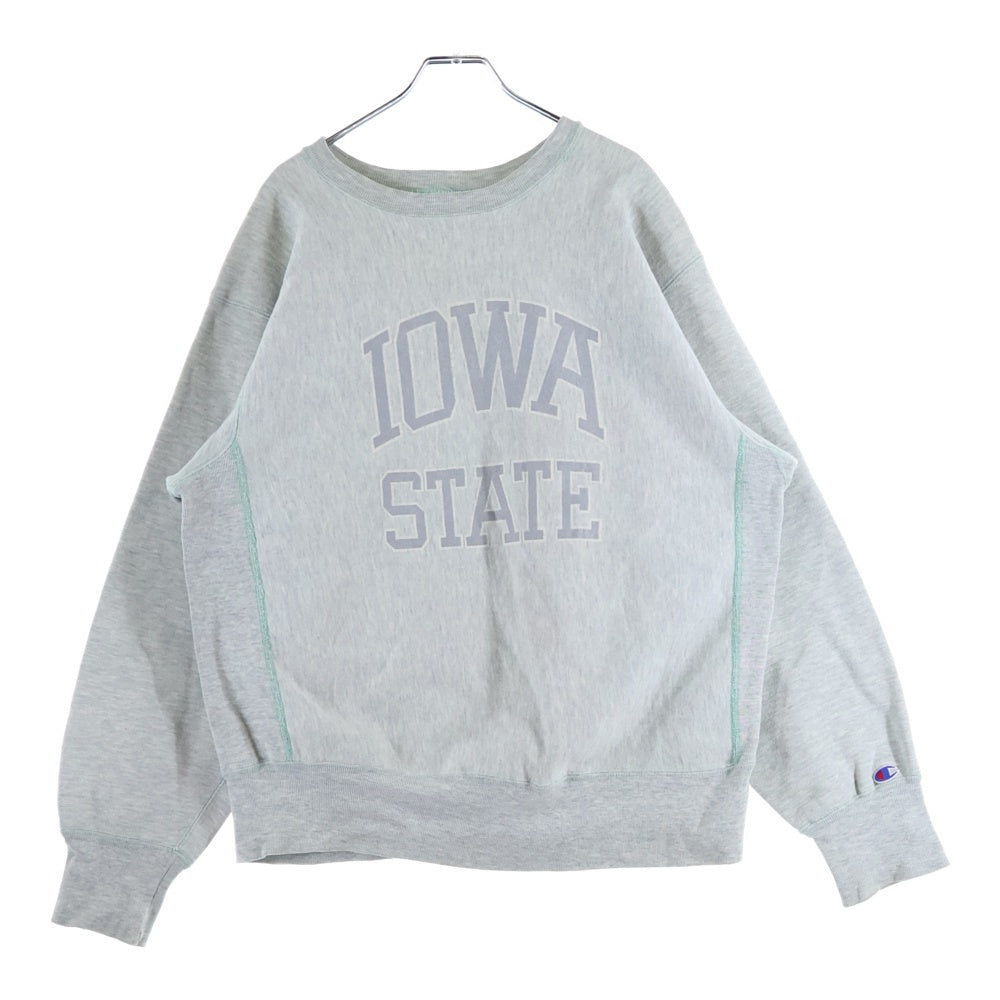 CHAMPION(チャンピオン) 80S VINTAGE REVERSE WEAVE IOWA STATE ヴィンテージ トリコタグ リバースウィーブ カレッジプリント クルーネック スウェット トレーナー グレー