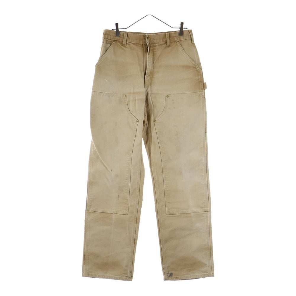 CARHARTT(カーハート) DUCK DOUBLE FRONT LOOSE FIT ルーズフィット ダック地 ダブルニー ペインターワークパンツ ブラウン B01-BRN