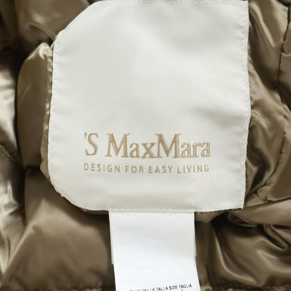 S MAX MARA(エス マックスマーラ) ゼブラ リバーシブル ダウンコート ジャケット ベージュ 94861946 レディース