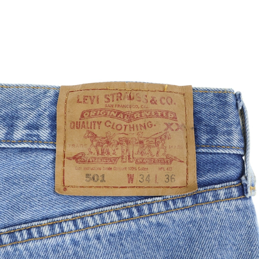 Levi's(リーバイス) 90S VINTAGE 501 ヴィンテージ 両面スモールe ボタン裏977 ボタンフライ ストレートデニムパンツ ジーンズ インディゴ 501-0134