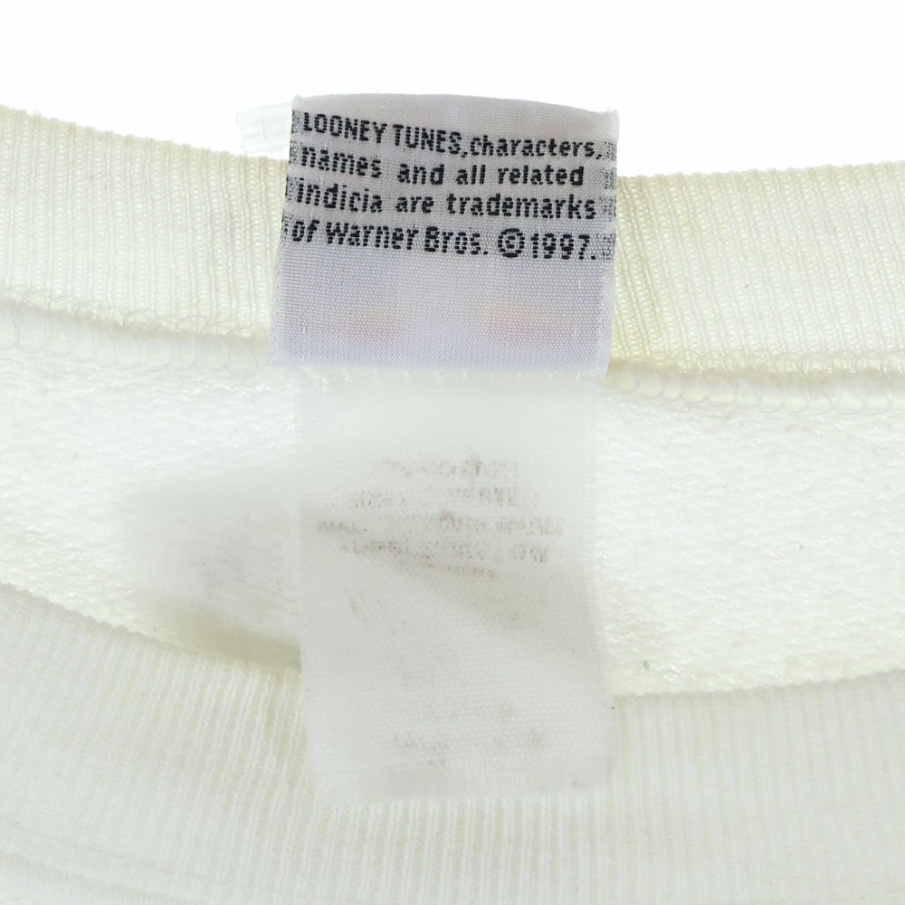 VINTAGE(ヴィンテージ) 90S VINTAGE LOONEY TUNES ヴィンテージ ルーニー テューンズ フロントプリント クルーネックスウェットトレーナー ホワイト