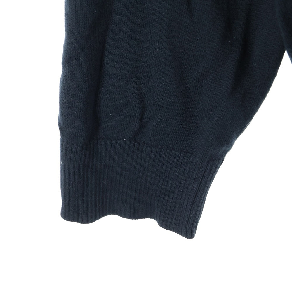 TOMMY HILFIGER(トミーヒルフィガー) ロゴパッチ Vネックニットセーター ブラック/グレー 0500606