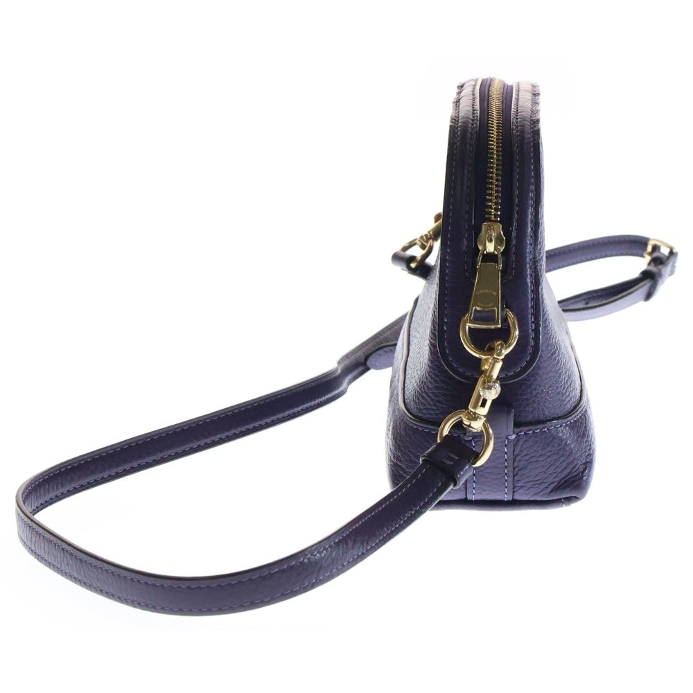 COACH(コーチ) ラウンド ロゴプレート ミニショルダーバック パープル F76673 レディース