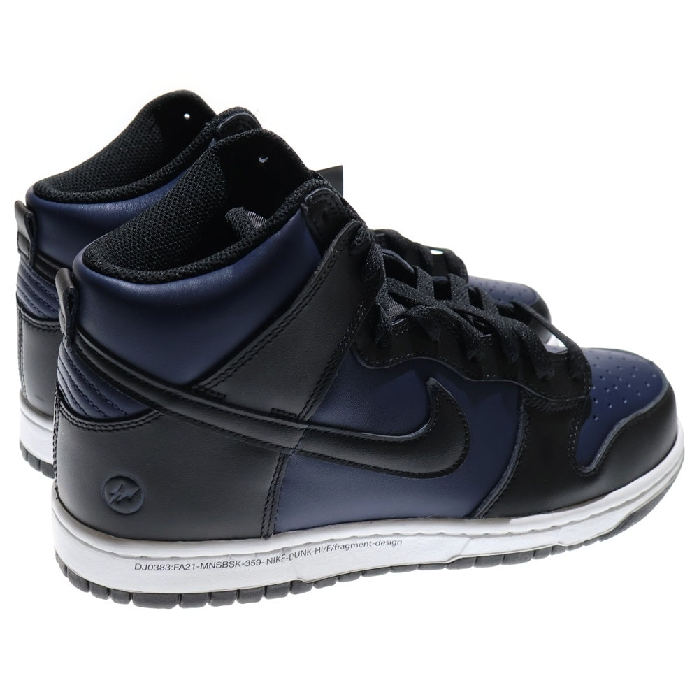 NIKE(ナイキ) ×FRAGMENT DUNK HIGH TOKYO フラグメント ダンク 東京 ハイカットスニーカー ネイビー US8.5/26.5CM DJ0383-400