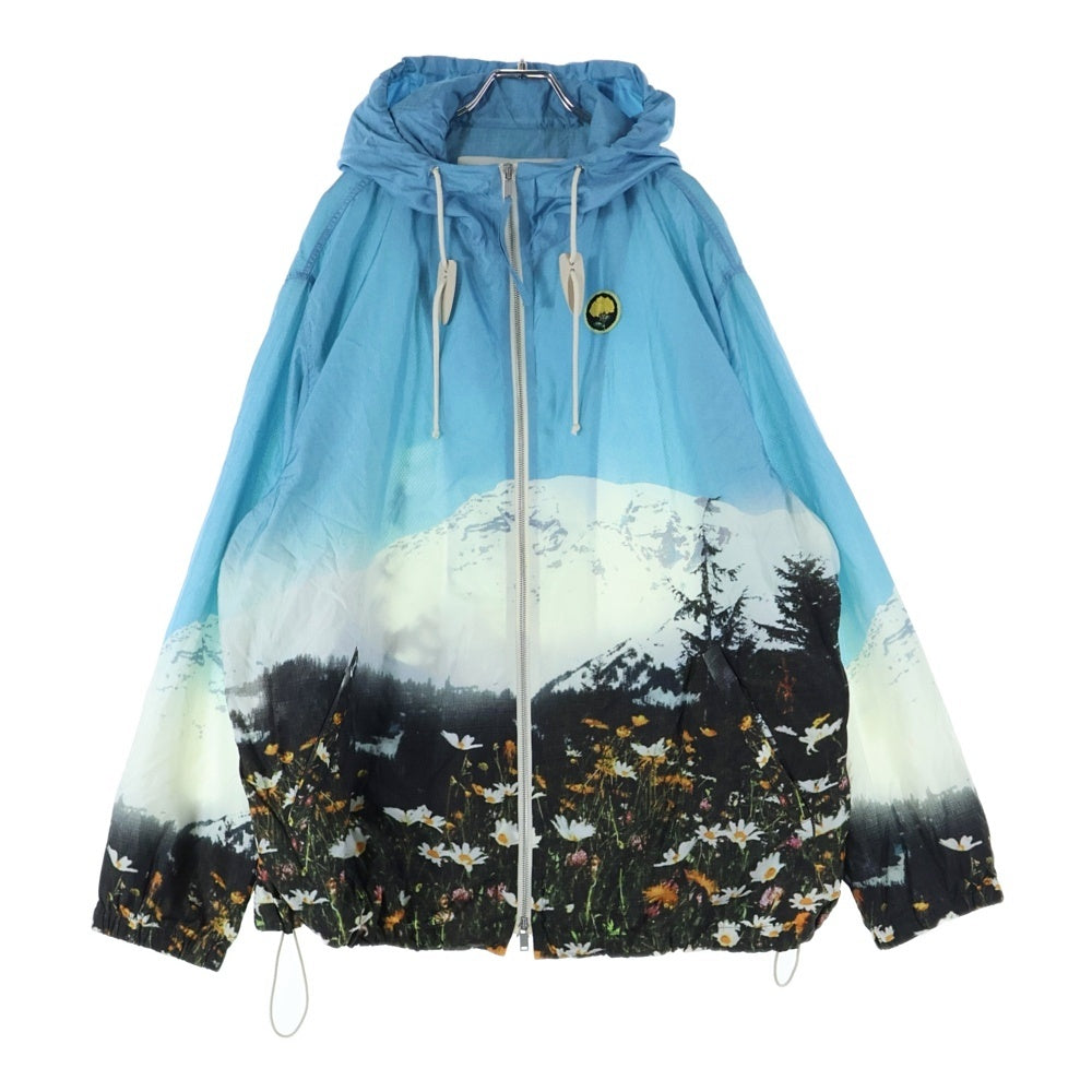 JIL SANDER +(ジルサンダープラス) 23SS 総柄 ナイロンフーデッドジャケット マルチカラー J47BN0115 J70106
