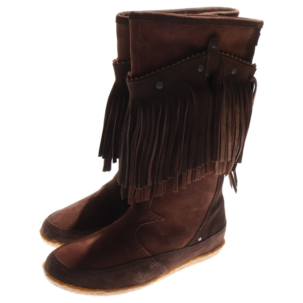 DIESEL(ディーゼル) BOOTFULL W ブーツフル スエード フリンジ カウレザーウエスタンブーツ ブラウン レディース 00YC30