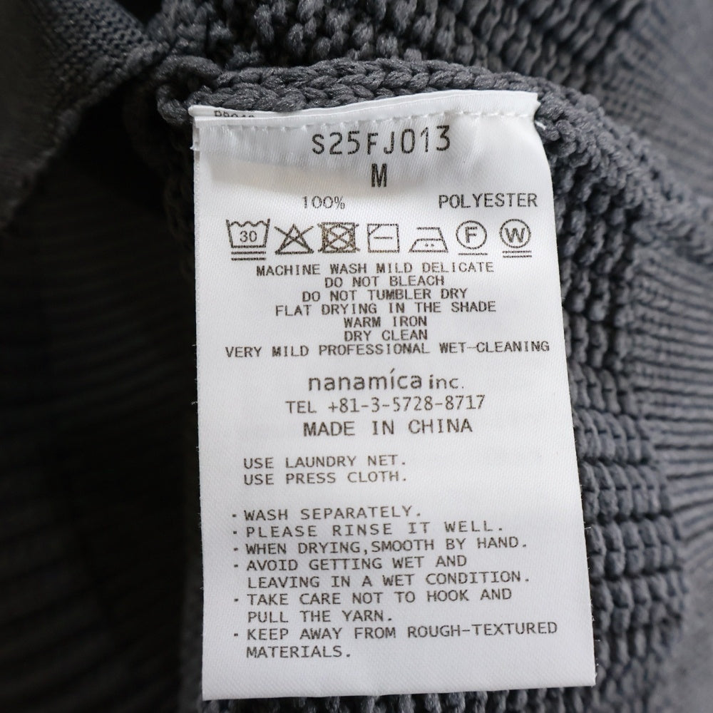 nanamica(ナナミカ) 25SS 5G Zip Cardigan ジップアップ ニット カーディガン グレー S25FJ013