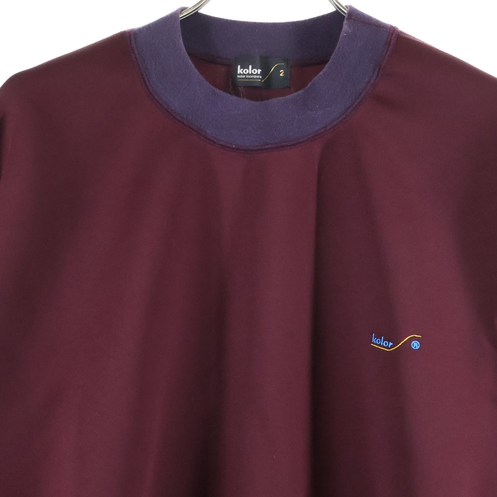 kolor(カラー) 25SS クルーネック リブスウェット バーガンディー 25SCM-T15203S