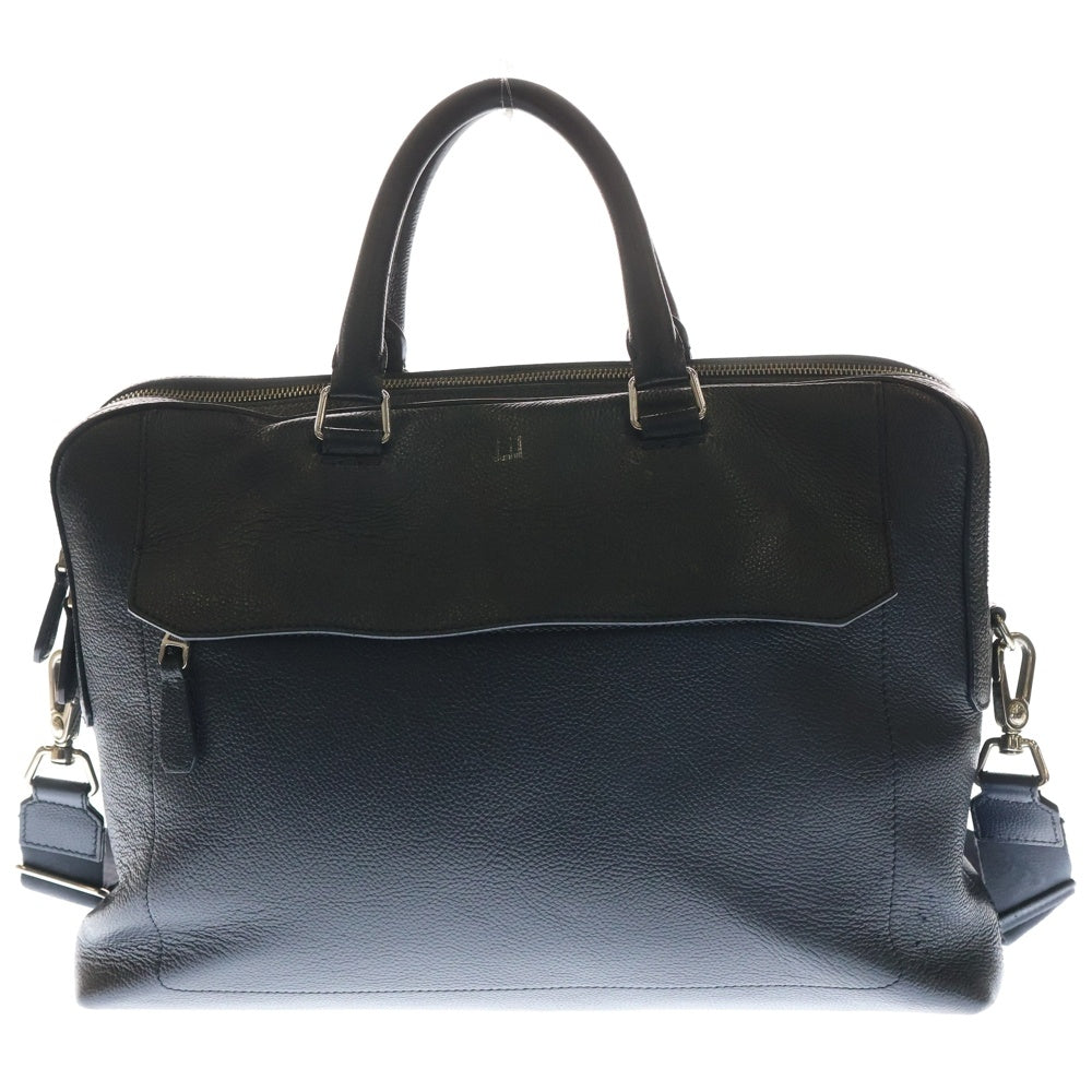 dunhill ダンヒル BELGRAVE ベルグレイヴ シングル ドキュメントケース 2WAY レザー ビジネスバッグ ショルダーバッグ ネイビー dunhill(ダンヒル) BELGRAVE ベルグレイヴ シングル ドキュメント
