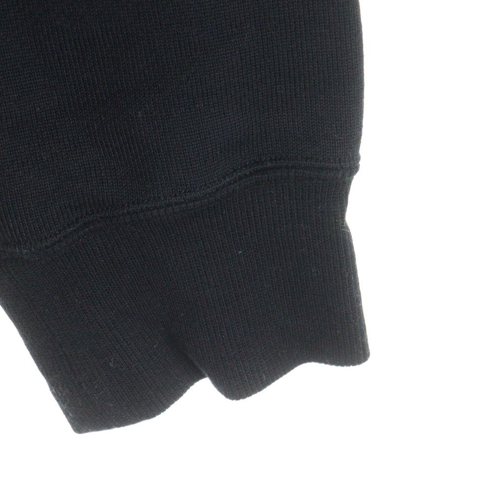 MINEDENIM(マインデニム) ハイネック コットン スウェット プルオーバーパーカー ブラック 2309-6005-99-L2