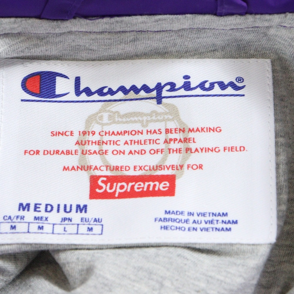SUPREME(シュプリーム) 24SS ×CHAMPION Coaches Jacket チャンピオン バックエンブロイダリーデザイン コーチジャケット パープル