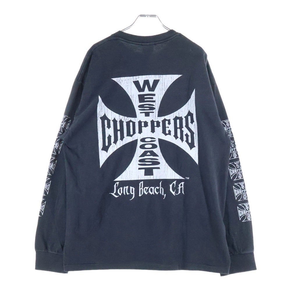 VINTAGE(ヴィンテージ) WEST COAST CHOPPERS USA製 ウエストコーストチョッパーズ 両面アームプリント 長袖Tシャツ