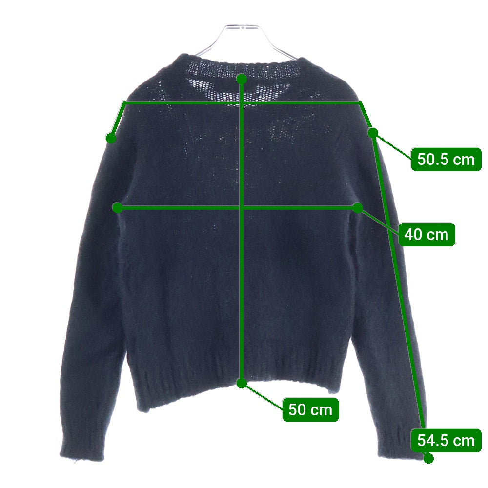 DSQUARED2(ディースクエアード) FUZZY CREWNECK KNIT ファージクルーネック ニット ロングスリーブセーター ブラック S74HA1363