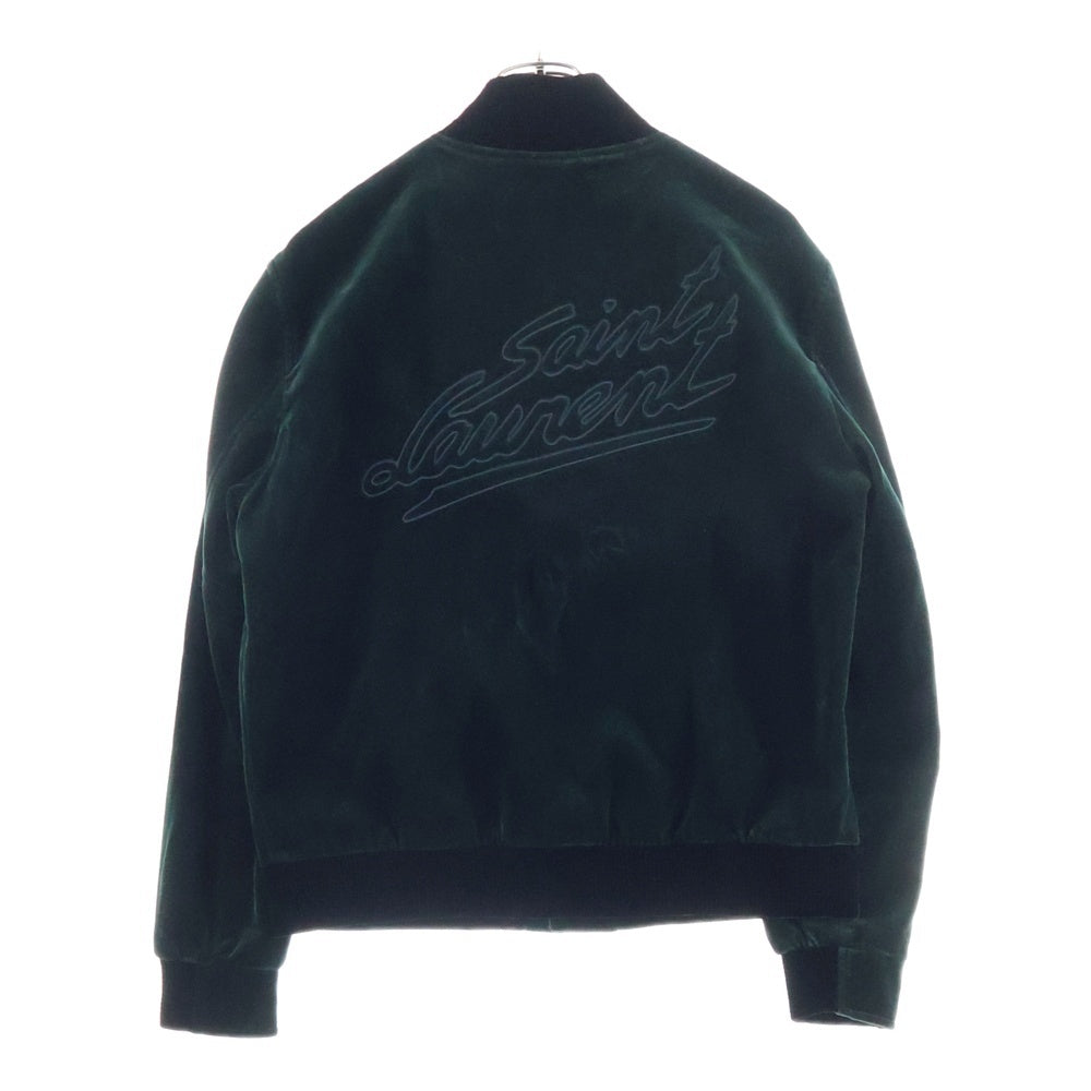 SAINT LAURENT PARIS(サンローランパリ) 22AW TEDDY JACKET DARK FOREST ダークフォレスト テディカレッジブルゾン ジャケット 711490 Y615W グリーン