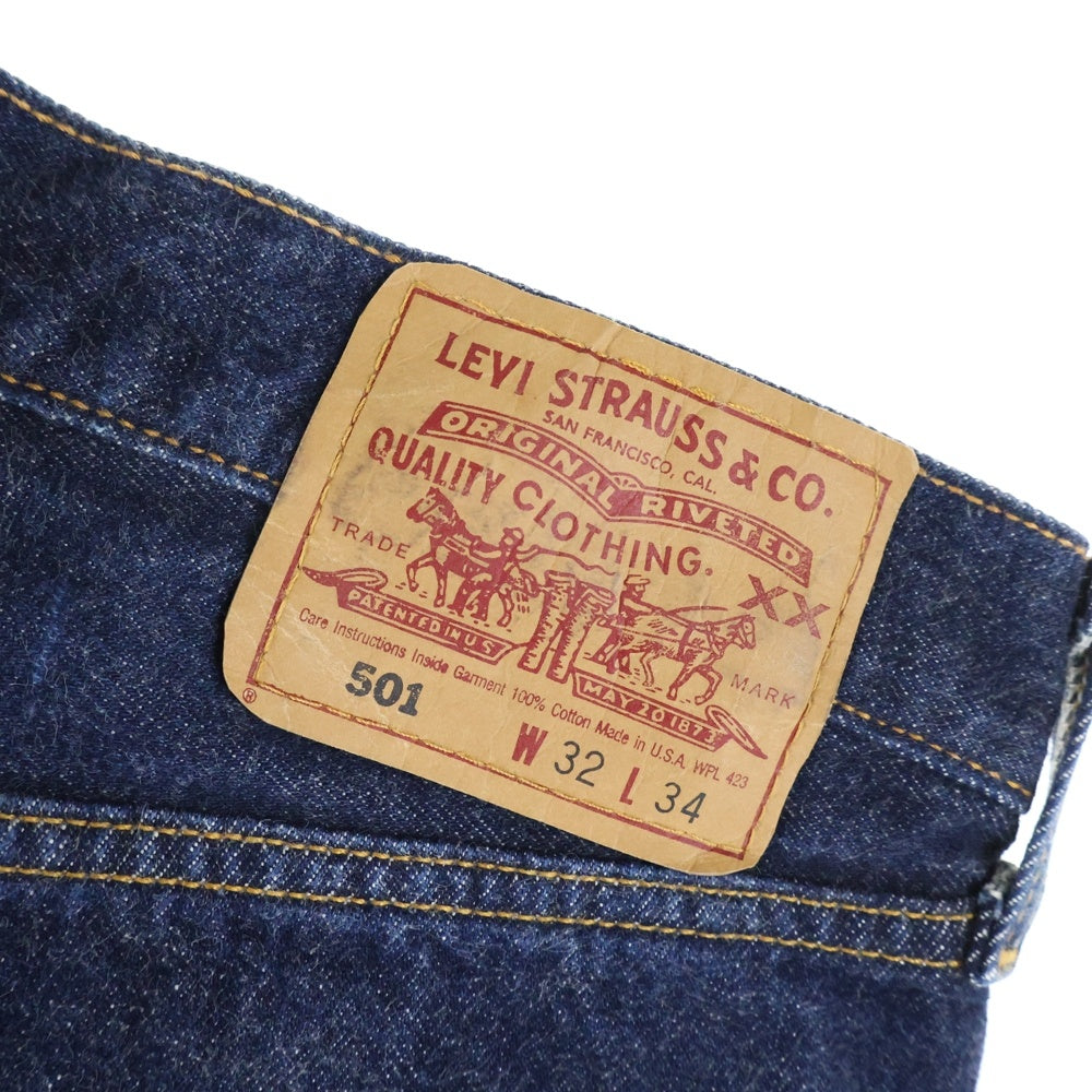 Levi's(リーバイス) 501 USA製 ボタンフライ リジッド デニムパンツ ジーンズ インディゴ 501-6215